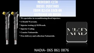 Mercedes C270 Diesel Injectors For Sale With Test Report