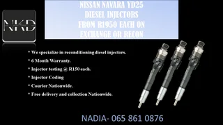 Nissan Navara Yd25 Diesel Injectors For Sale With Test Report