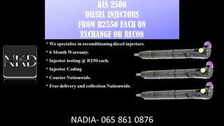 Kia 2500 Diesel Injectors For Sale With Test Report