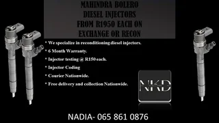 Mahindra Bolero Diesel Injectors For Sale With Test Report