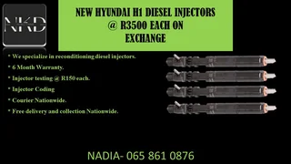 New Hyundai H1 Diesel Injectors For Sale With Test Report