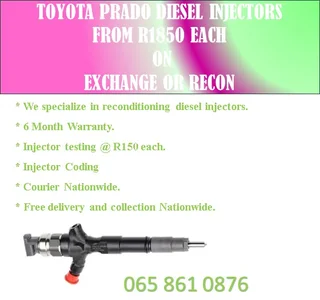 Toyota Prado Diesel Injectors For Sale On Service Exchange