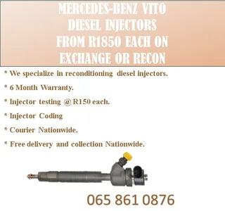 Mercedes Benz Vito Diesel Injectors For Sale Or Recon