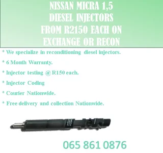 Nissan Micra 1.5 Diesel Injectors For Sale Or Recon