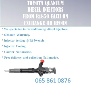 Toyota Quantum Diesel Injectors For Sale Or Recon