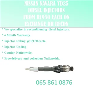 Nissan Navara Yd25 Diesel Injectors For Sale Or Recon