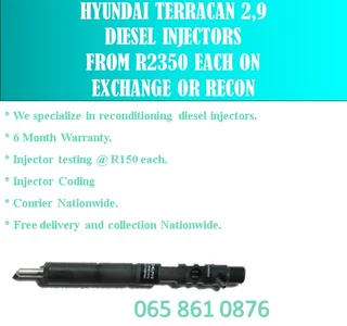 Hyundai Terrican 2.9 Diesel Injectors For Sale Or Recon With Warranty