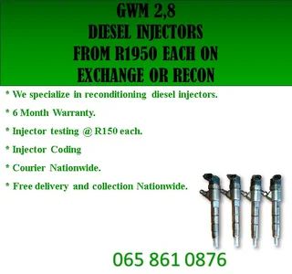 Gwm 2.8 Diesel Injectors For Sale On Service Exchange