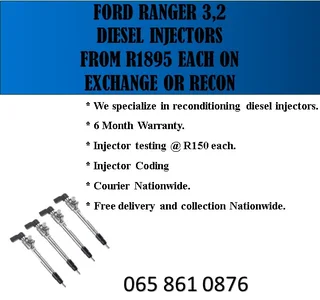 Ford Ranger 3.2 Diesel Injectors For Sale Or Recon
