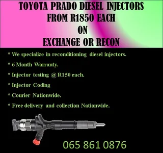 Toyota Prado Diesel Injectors For Sale Or Recon