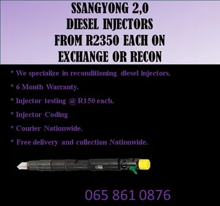 Ssangyong 2.0 Diesel Injectors For Sale Or To Recon