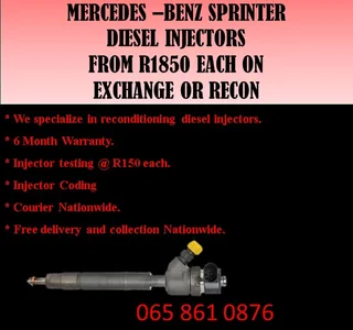 Mercedes Benz Sprinter Diesel Injectors For Sale Or To Recon