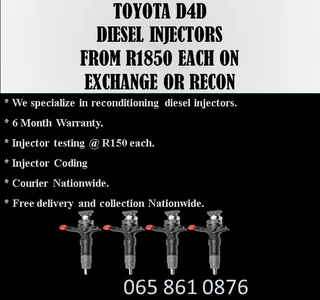 Toyota D4d Diesel Injectors For Sale Or To Recon
