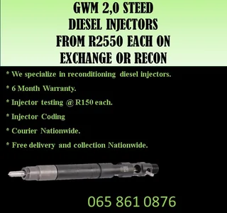 Gwm 2.0 Steed Diesel Injectors For Sale Or To Recon
