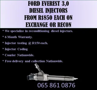 Ford Everest (3.0/bt50) Diesel Injectors For Sale Or To Recon