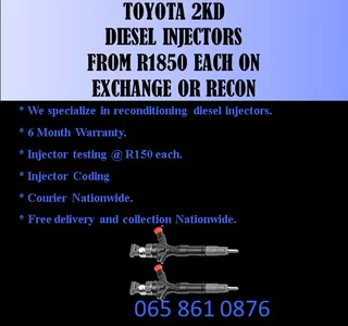 Toyota 2kd Diesel Injectors For Sale Or To Recon