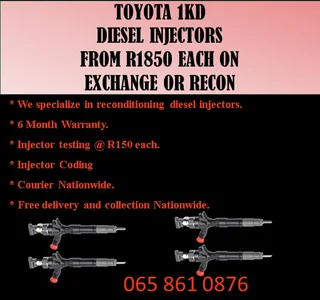 Toyota 1kd Diesel Injectors For Sale Or To Recon