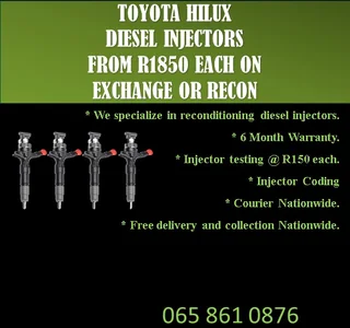 Toyota Hilux Diesel Injectors For Sale Or To Recon