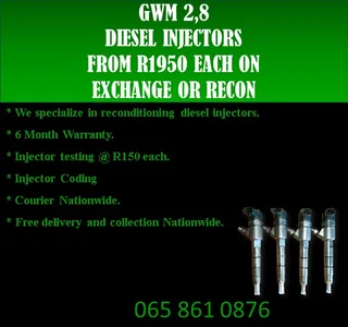 Gwm 2.8 Diesel Injectors For Sale Or To Recon