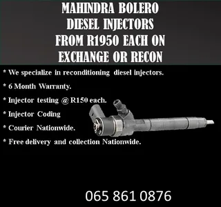 Mahindra Bolero Diesel Injectors For Sale Or To Recon