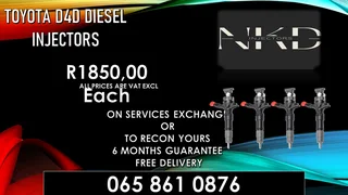 Toyota D4d Diesel Injectors For Sale With Warranty