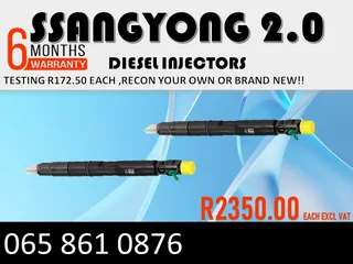 Ssangyong 2.0 Diesel Injectors For Sale Nationwide
