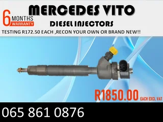 Mercedes Benz Vito Diesel Injectors For Sale Or To Recon The Same Day