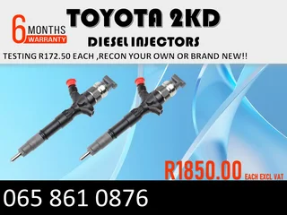 Toyota 2kd Diesel Injectors For Sale Or To Recon