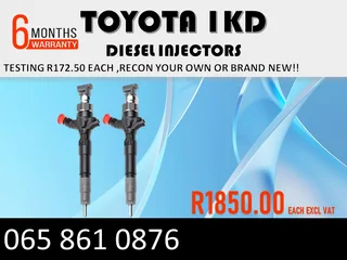 Toyota 1kd Diesel Injectors For Sale Or To Recon