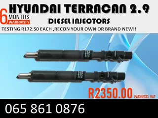 Hyundai Terrican 2.9 Diesel Injectors For Sale Or To Recon