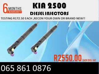 Kia 2500 Diesel Injectors For Sale Or To Recon