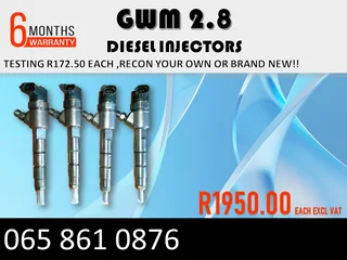 Gwm 2.8 Diesel Injectors For Sale Or To Recon