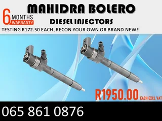 Mahindra Bolero Diesel Injectors For Sale Or To Recon