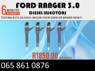Ford Ranger 3.0 Diesel Injectors For Sale Or To Recon