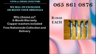 Gwm 2.8 Diesel Injectors For Sale On Exchange