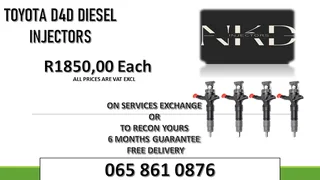Toyota D4d Diesel Injectors For Sale With Warranty