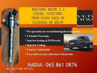Mahindra Mhawk 2.2 Diesel Injectors For Sale With Test Report