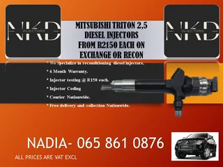 Mitsubishi Triton 2.5 Diesel Injectors For Sale With Test Report