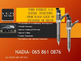 Ford Everest (3.0/bt50) Diesel Injectors For Sale With Test Report