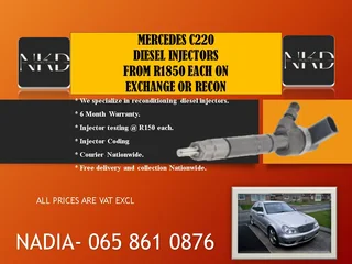 Mercedes C220 Diesel Injectors For Sale With Test Report