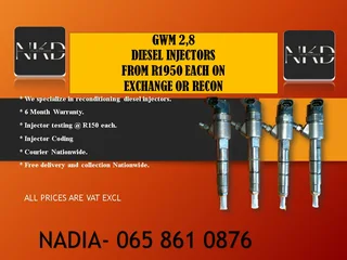 Gwm 2.8 Diesel Injectors For Sale With Test Report