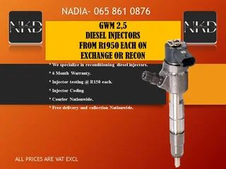 Gwm 2.5 Diesel Injectors For Sale With Test Report