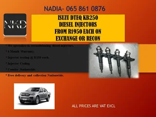 Isuzu Dteq Kb250 Diesel Injectors For Sale With Test Report