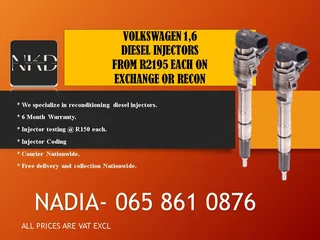 Volkswagen 1.6 Diesel Injectors For Sale Or To Recon