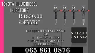 Toyota Hilux Diesel Injectors For Sale Or To Recon