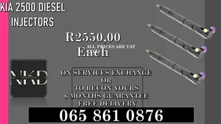 Kia 2500 Diesel Injectors For Sale Or To Recon