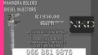 Mahindra Bolero Diesel Injectors For Sale Or To Recon