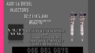 Audi 1.6 Diesel Injectors For Sale Or To Recon With Warranty