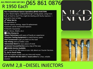 Gwm 2.8 Diesel Injectors For Sale On Exchange