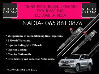 Toyota Prado Diesel Injectors For Sale With Warranty